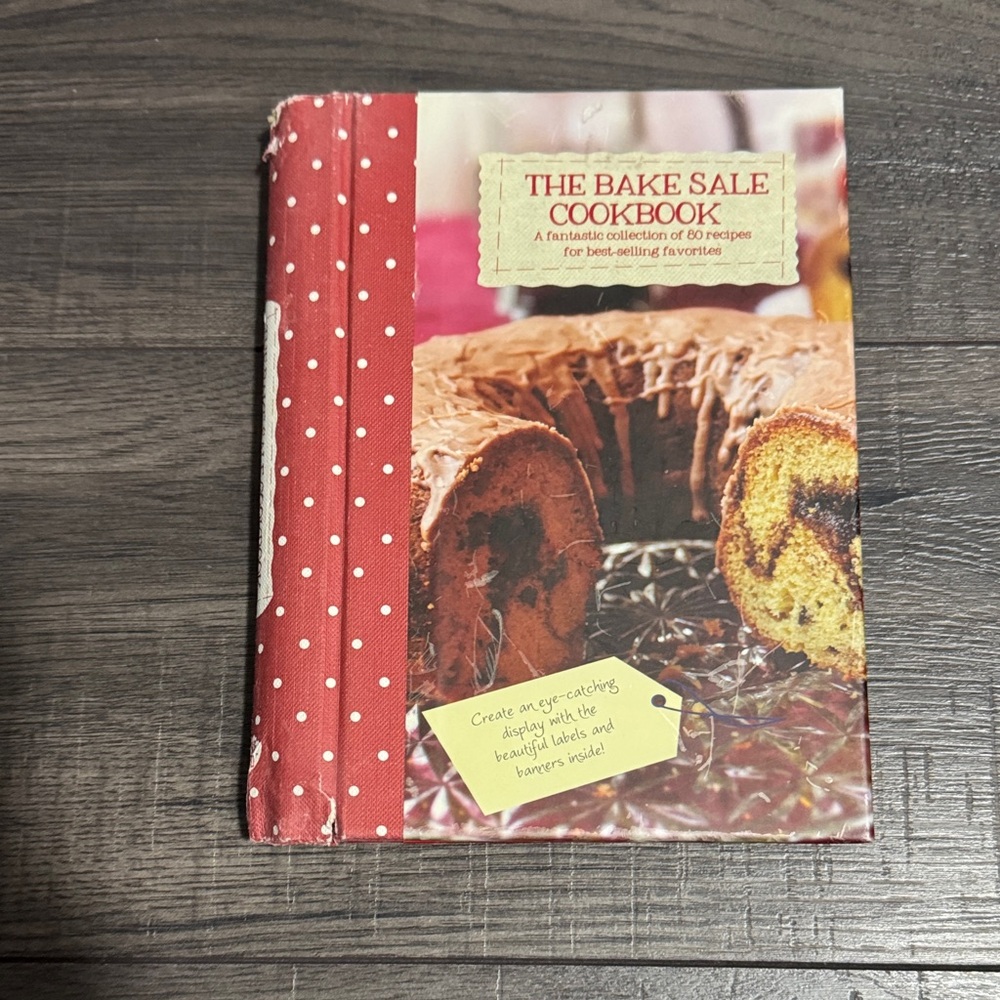 The Bake Sale Cookbook with Red Polka Dot Cover
